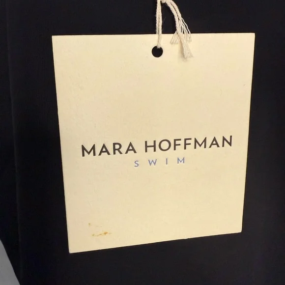 Mara Hoffman‎ Deep Plunge Front One Piece Bathing Suit (Audrey) Black NWT Small - Picture 9 of 12